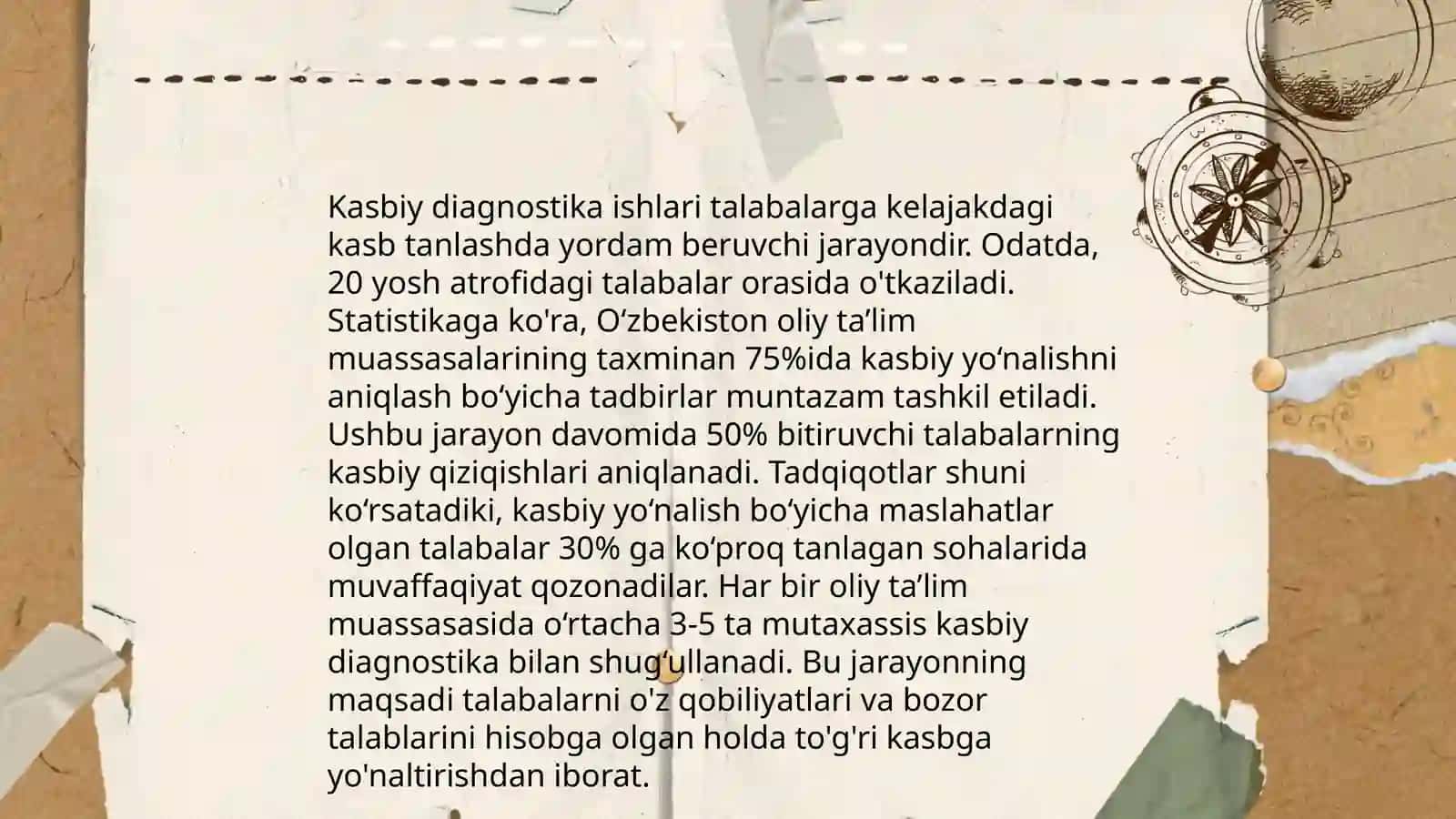 Kasb hunarga yoʻnaltirish ishining asosiy yoʻnalishlari va bosqichlari 4