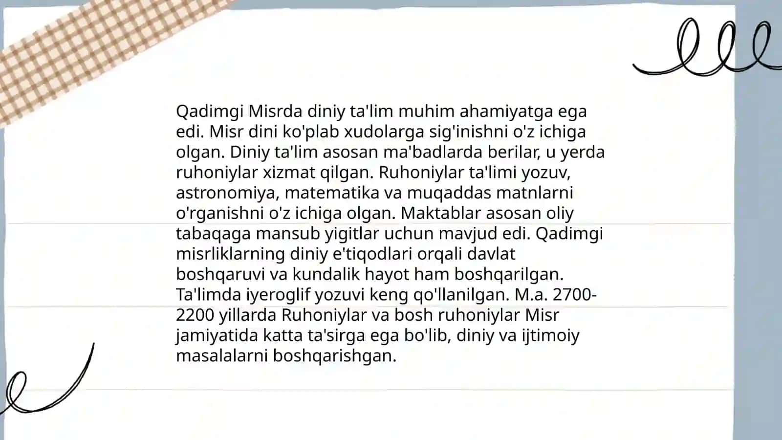 Qadimgi Misrda ta'lim va tarbiya tizimi 4