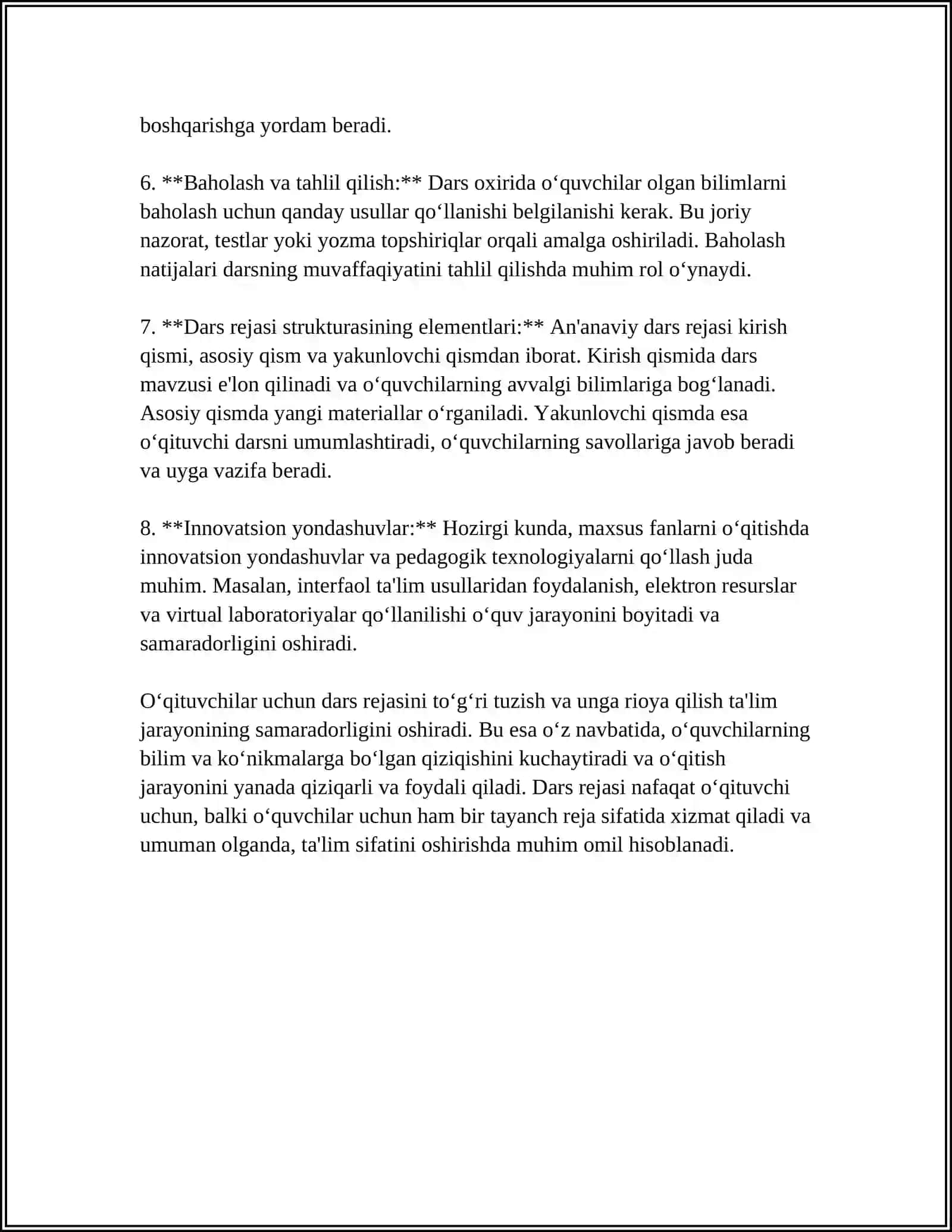 MUTAXASSISLIK FANLARINI ÒQITISH METODIKASI 4