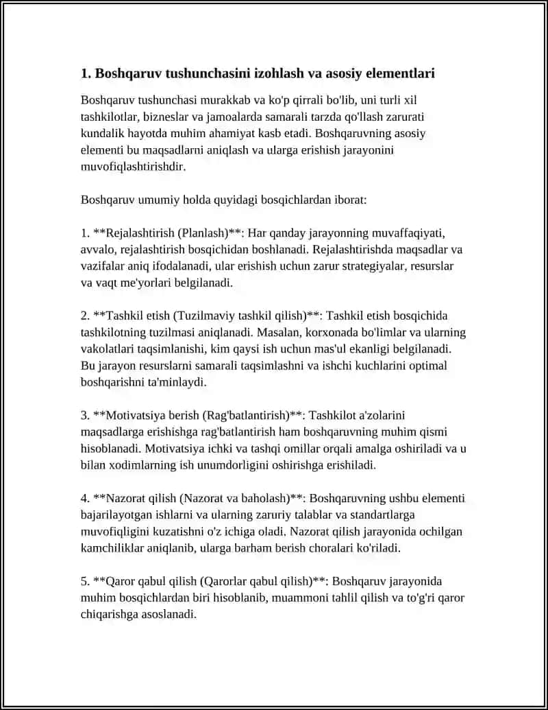 BOSHQARUV TUSHUNCHASI 4
