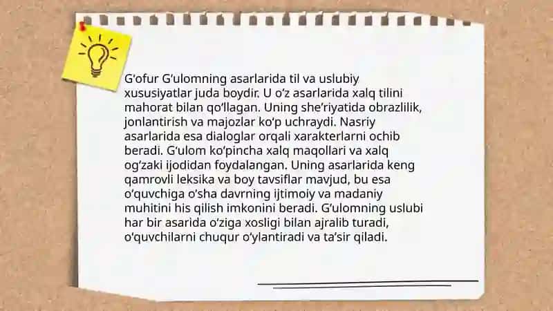 XX ASR oʻzbek adabiyotining til xususiyatlari 4
