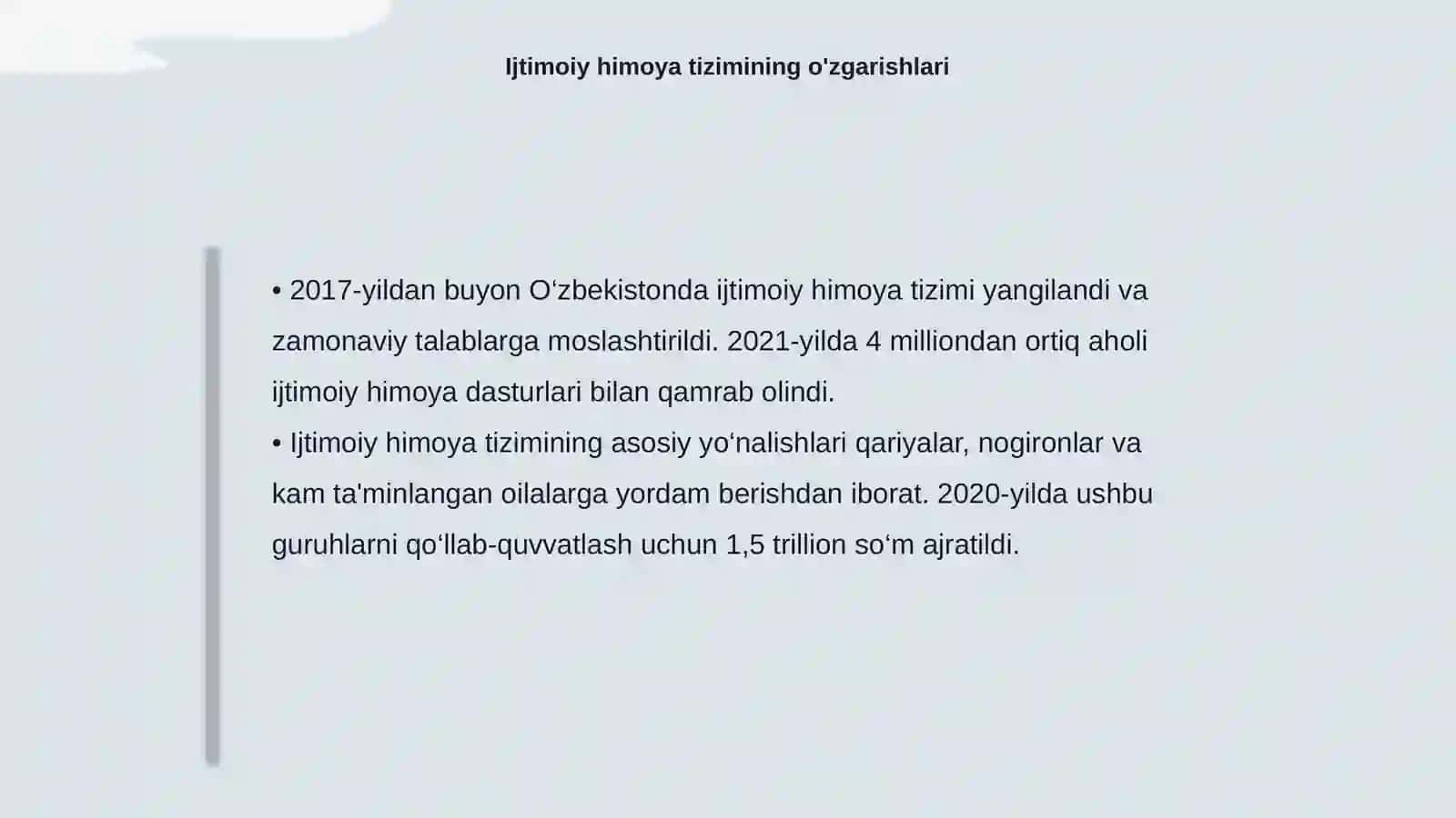 Ijtimoiy sohani rivojlantirish 4
