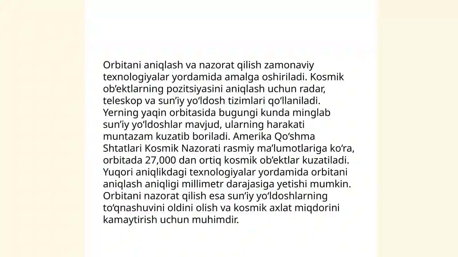 Kosmik apparat harakatini boshqarish 4