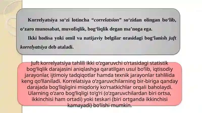 Juftkorrelyatsion-regressiontahlil, chiziqsizregressiya 4