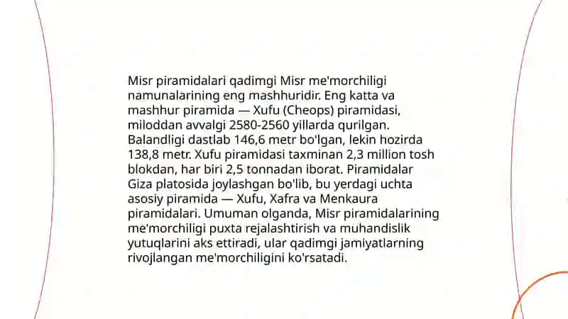 Qadimgi Misr madaniyati va arxitekturasi 4