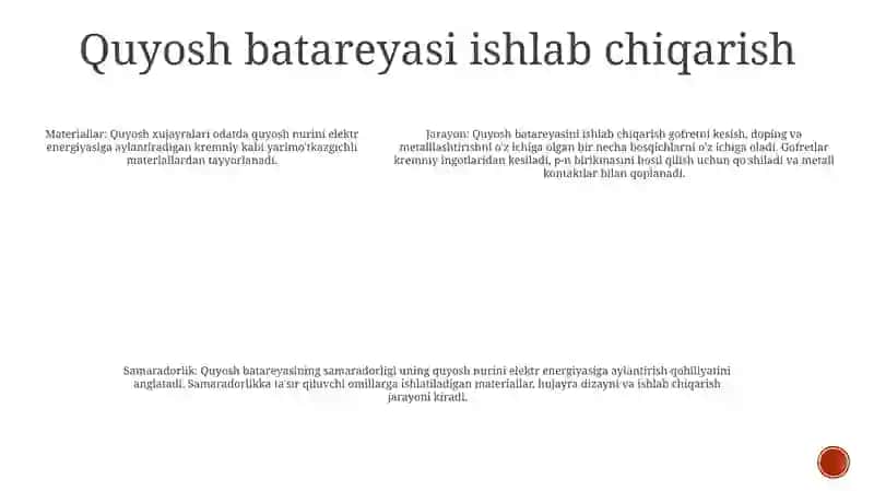 Quyosh Panellarini Ishlab Chiqarish 4