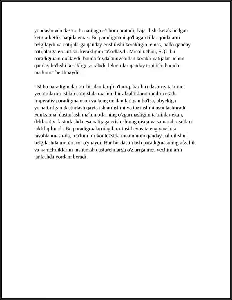 Zamonaviy dasturlash tillarining tahlili 4