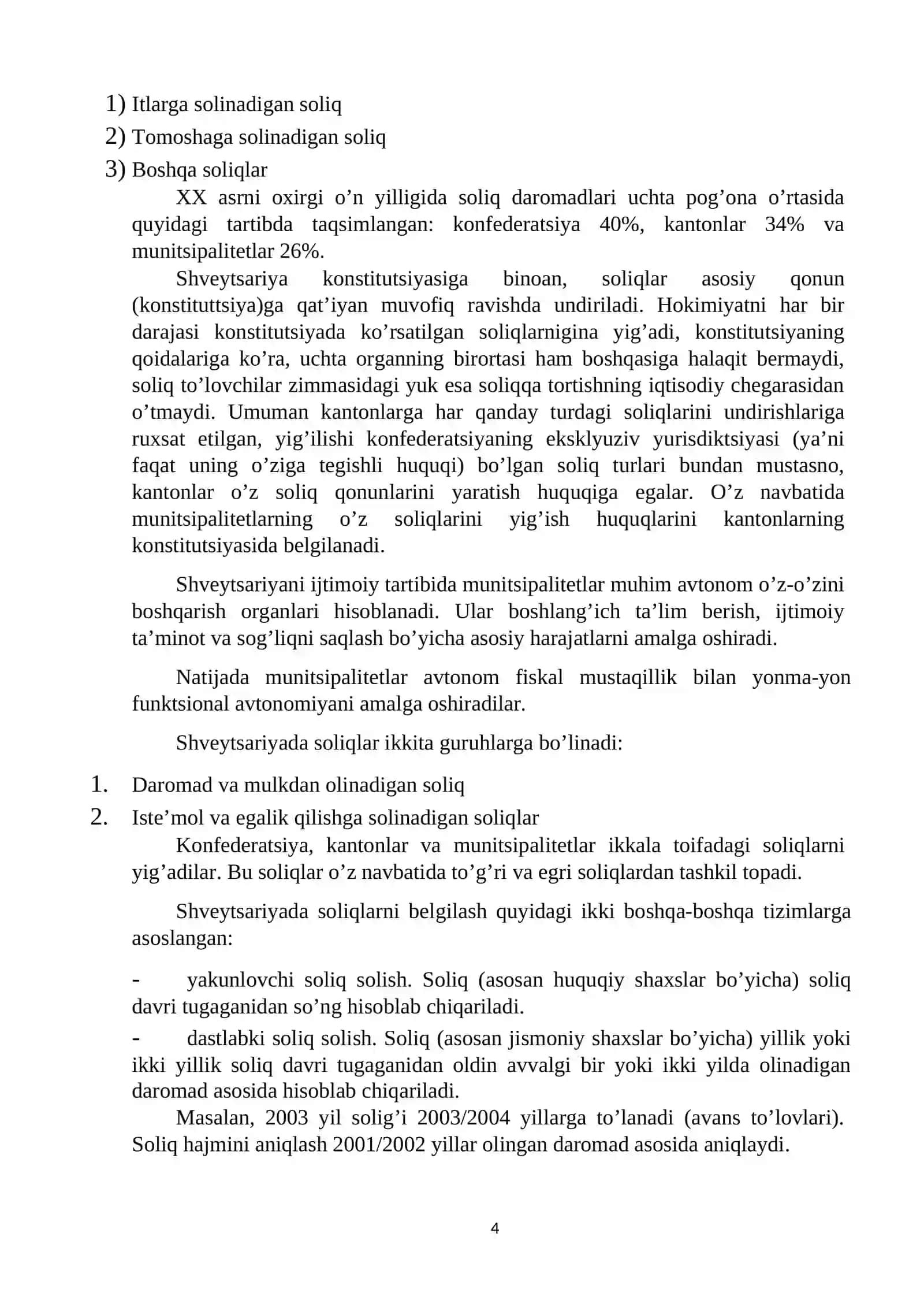 Shvеytsаriyani soliq tizimi 4