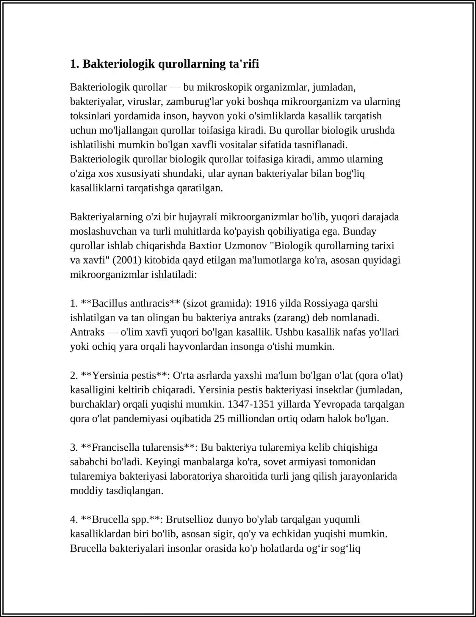 BAKTERIOLOGIK (BIOLOGIK) QURD 4