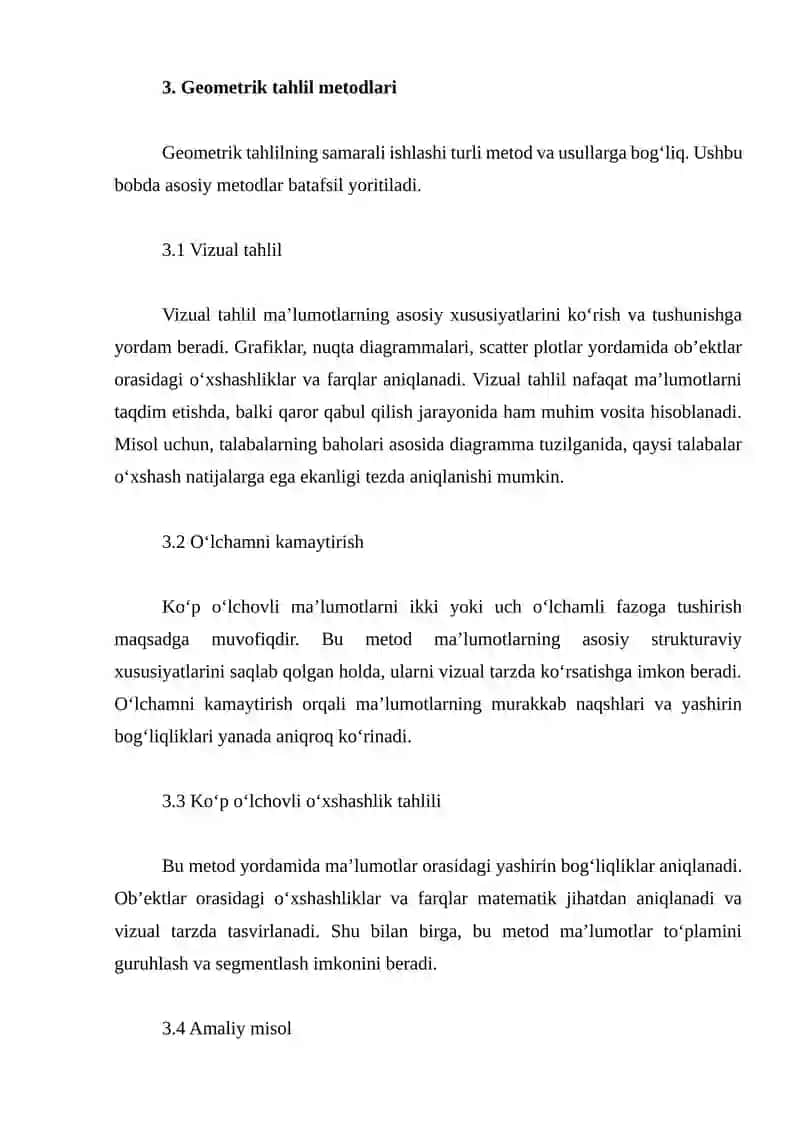 Ma’lumotlarning geometrik tahlili 4