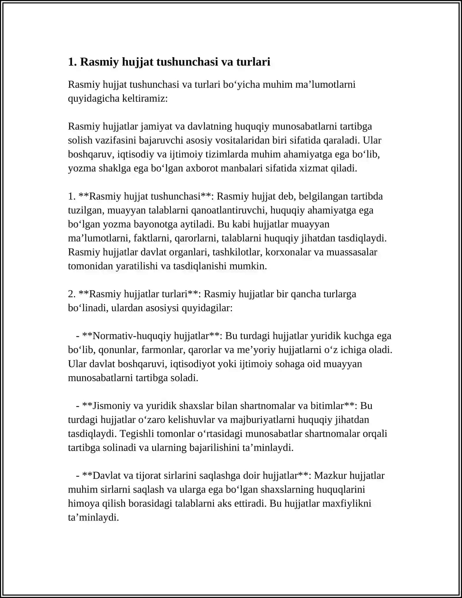 Rasmiy hujjatlarning turlari 4