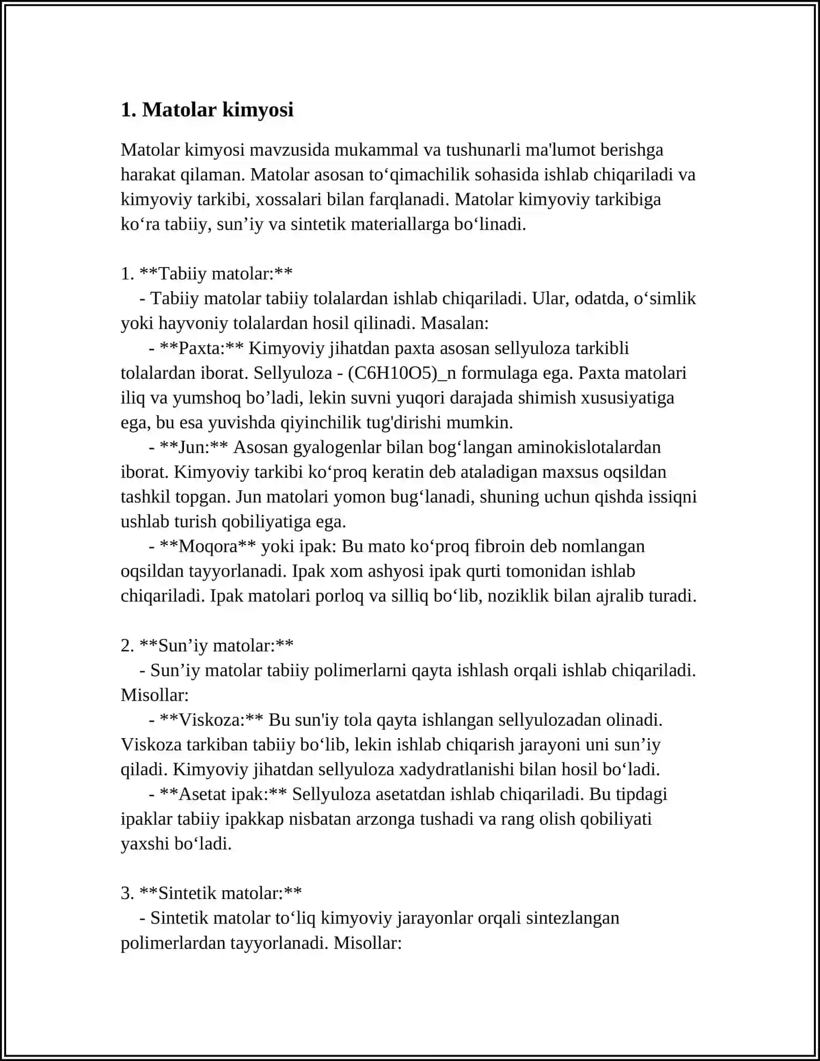 Matolar kimyosi 4
