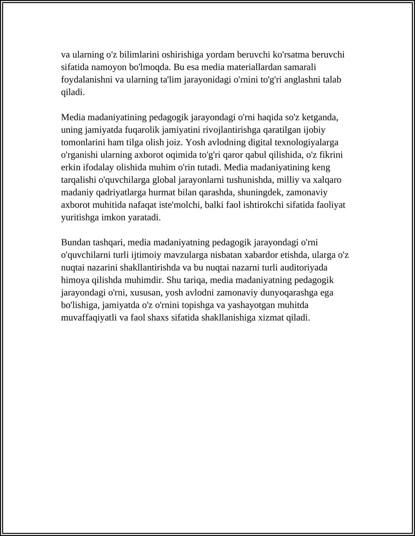 MEDIA MADANIYAT VA INNOVATSION PEDAGOGIKA 4