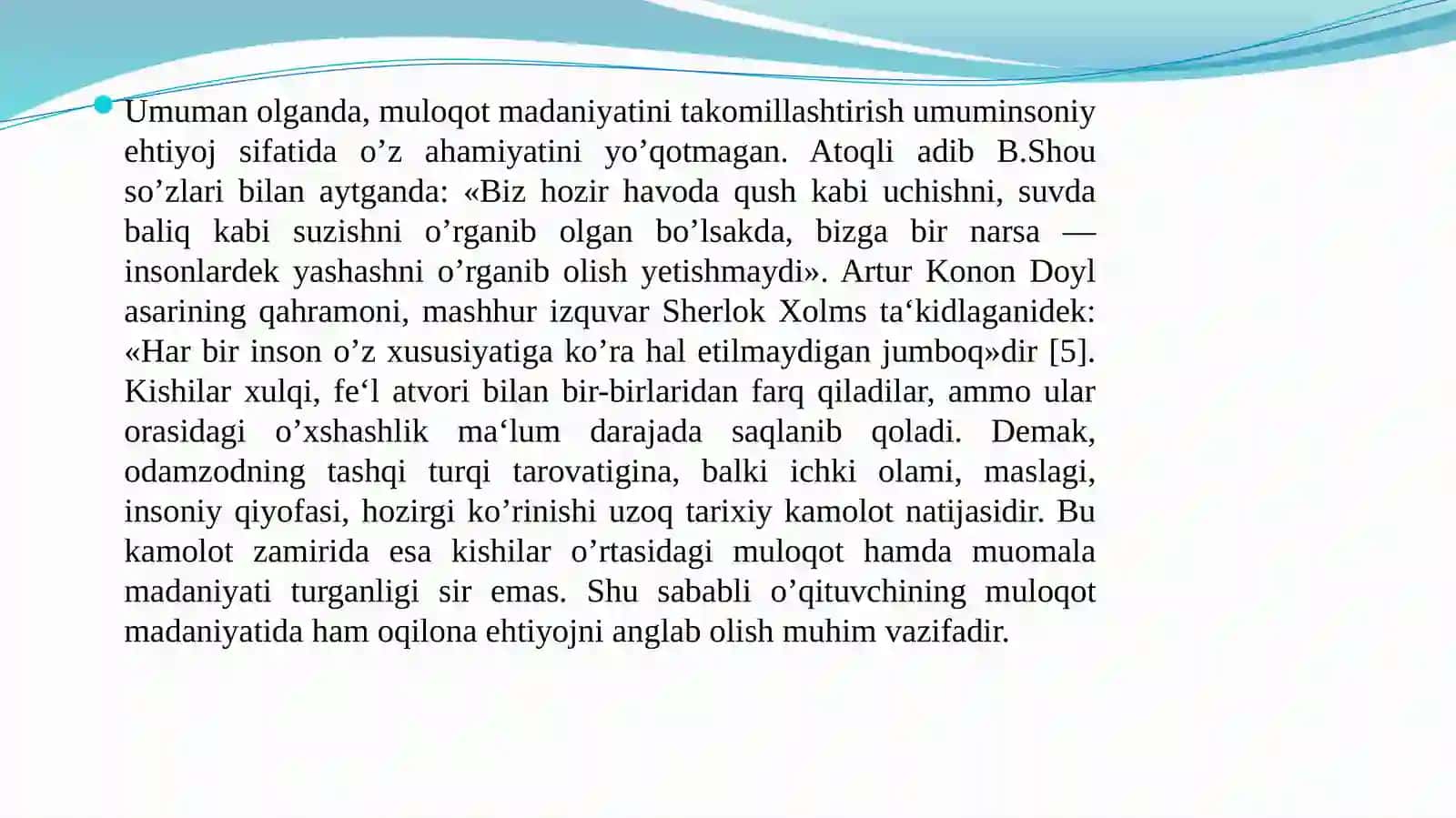 O’qituvhi-o’qituvchi tizimi dagi munosabatlar axloqi 4