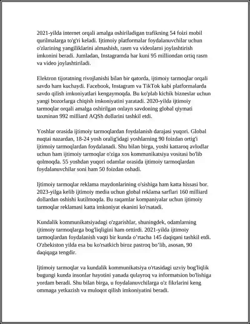MEDIA TEXNOLOGIYALAR KUNDALIK HAYOTDA 4