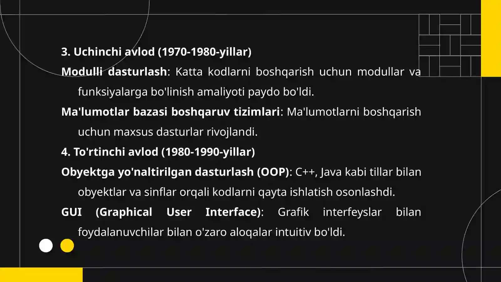 Dasturiy ta'minot evolyutsiyasi 4