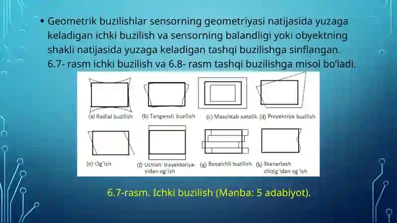 RAQAMLI SURATLARNI GEOMETRIK TUZATISH 4