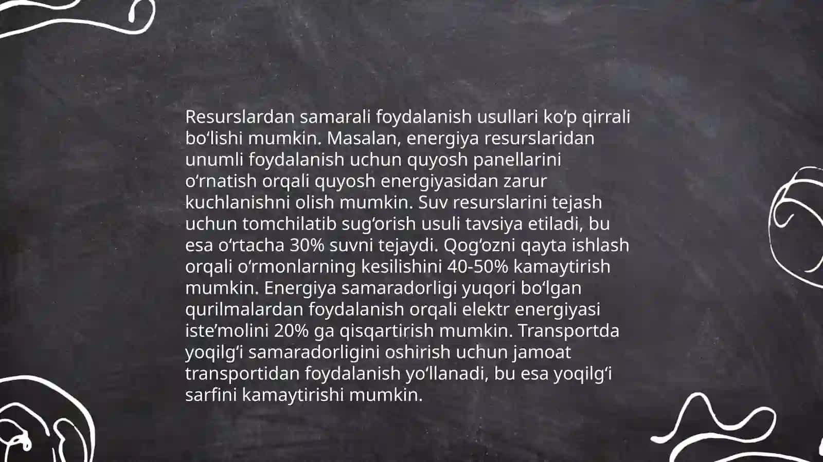 O'tkazuvchanlik resurslardan samarali foydalanish hisobi 4