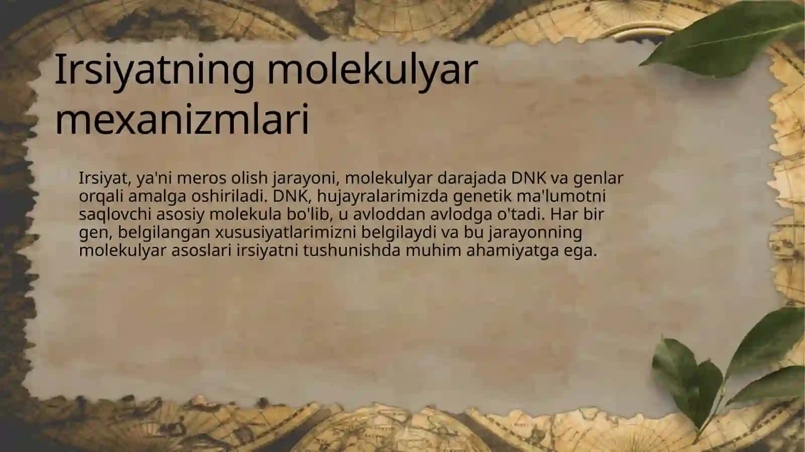 Irsiyatning molekulyar asoslari 4