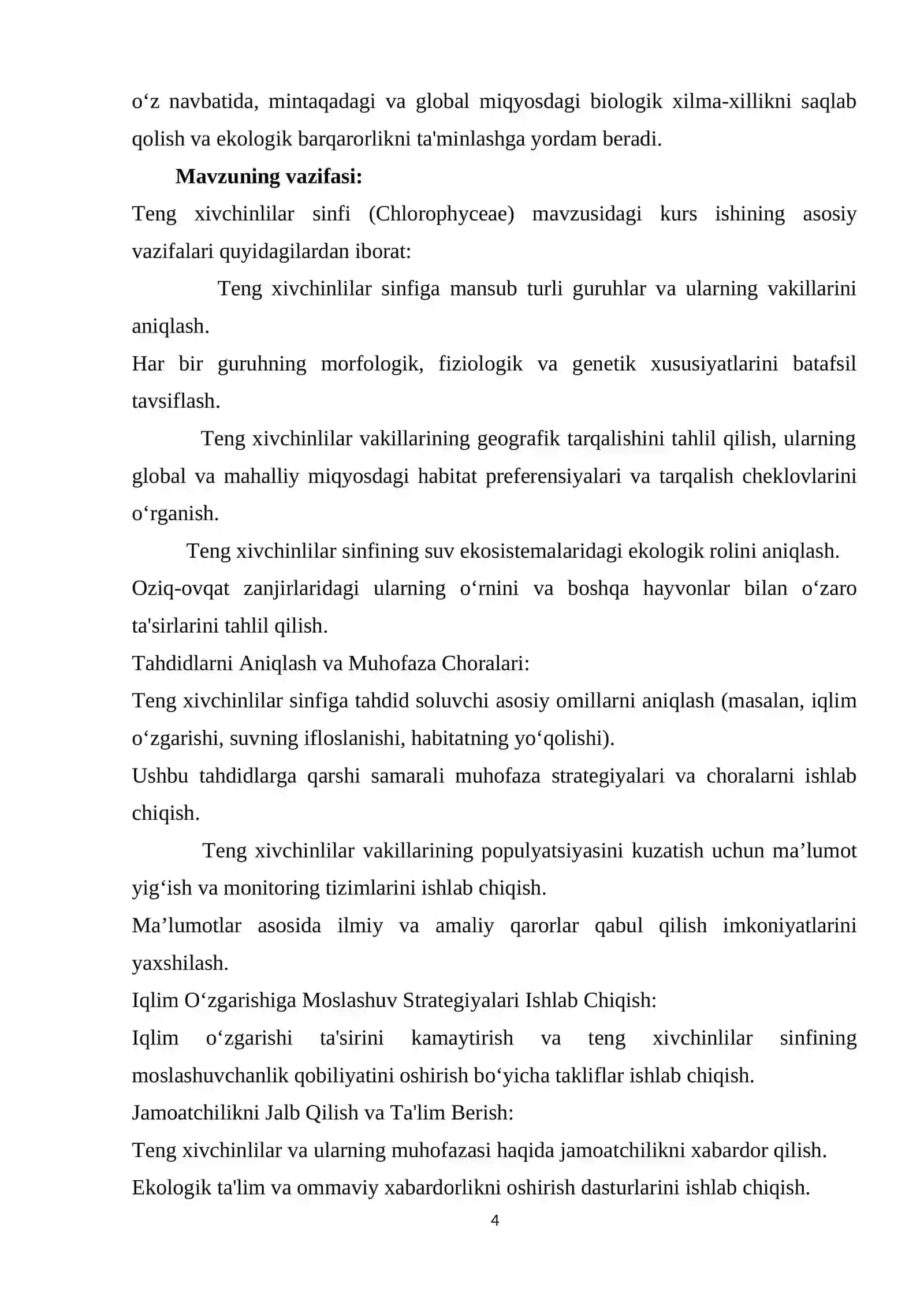 Teng xivchinlilar sinfi (Chlorophyceae) 4