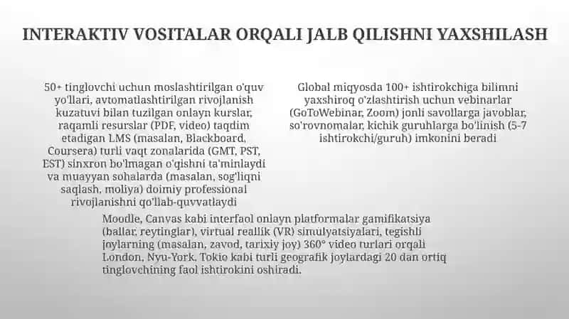 Talim jarayonini tashkil etishda Internet xizmatlaridan foydalanish 4
