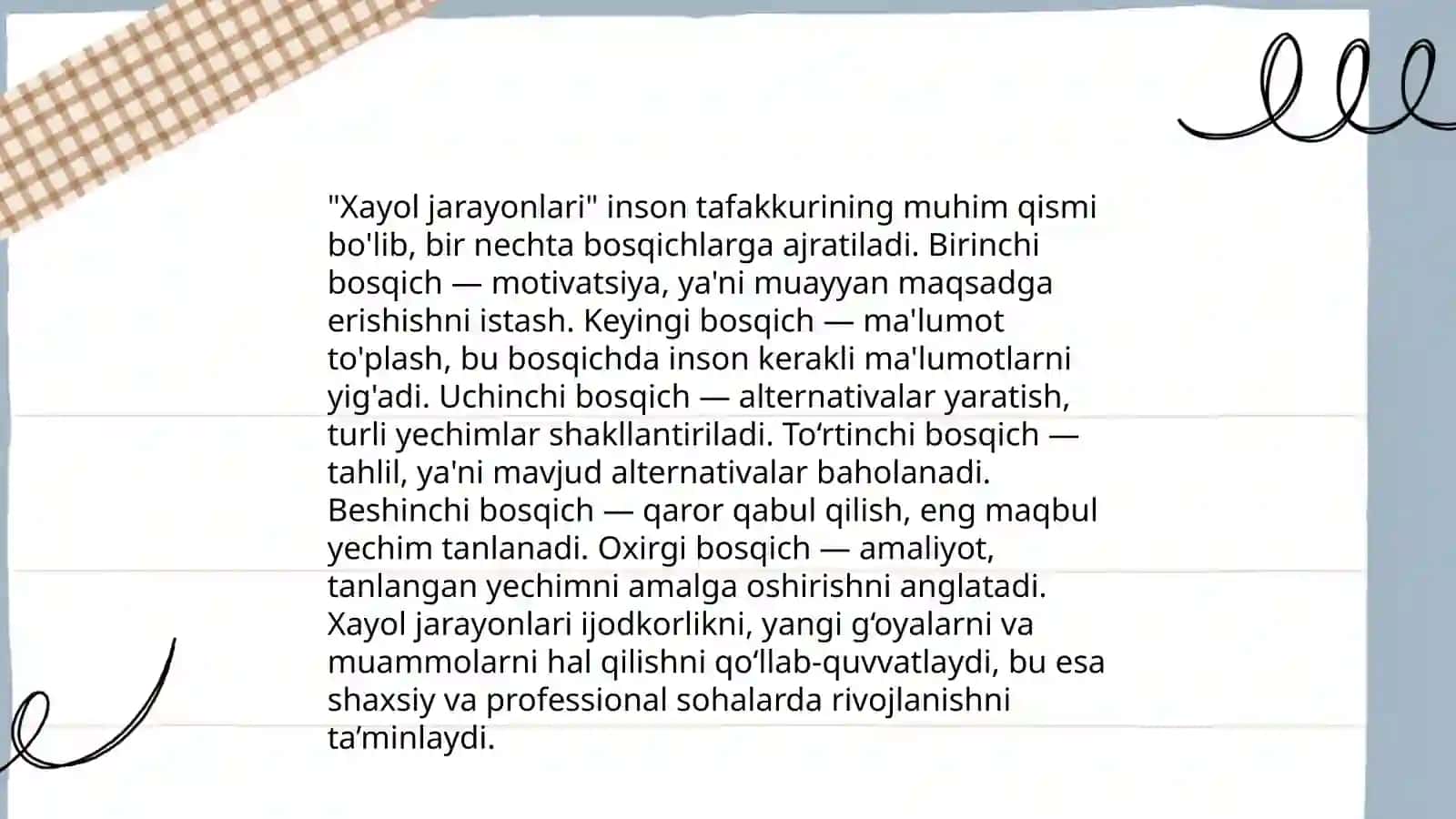 Xayol jarayonlari va xayol turlari 4