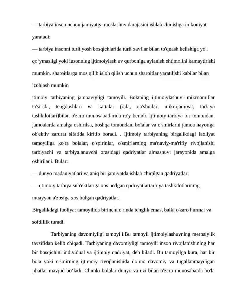 Tarbiya va ijtimoiy tarbiya bosqichlari. 4
