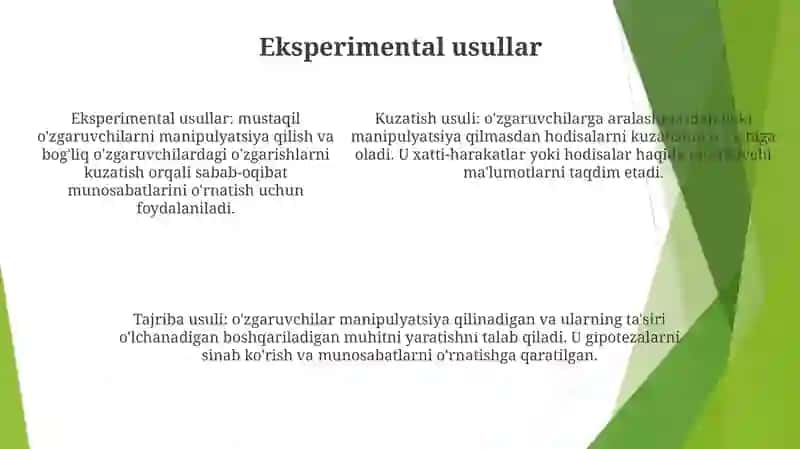 Kuzatish Va Tajriba Metodi 4