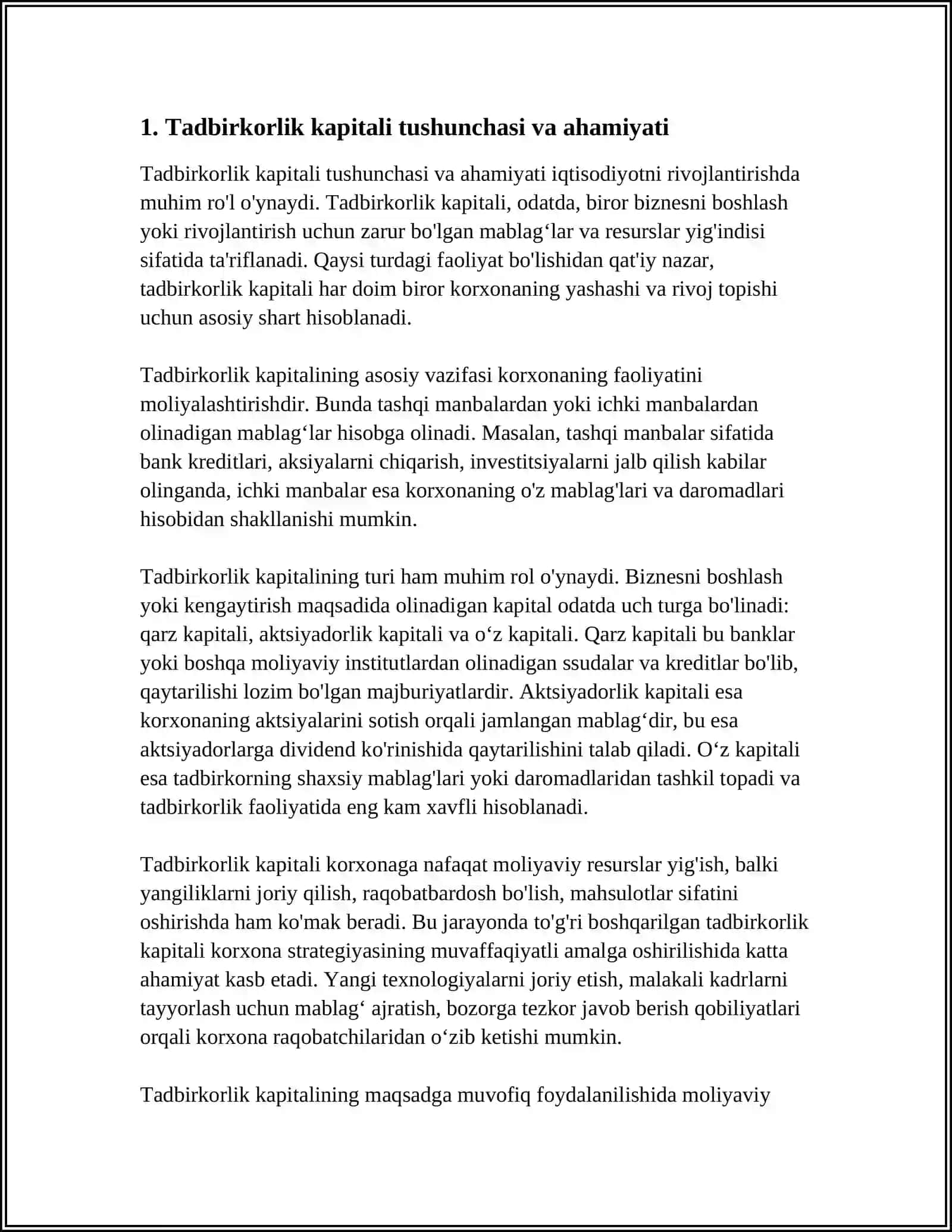 TADBIRKORLIK KAPITALI 4