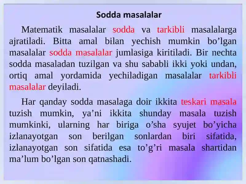 BOSHLANGʻICH MATEMATIKA KURSI 4