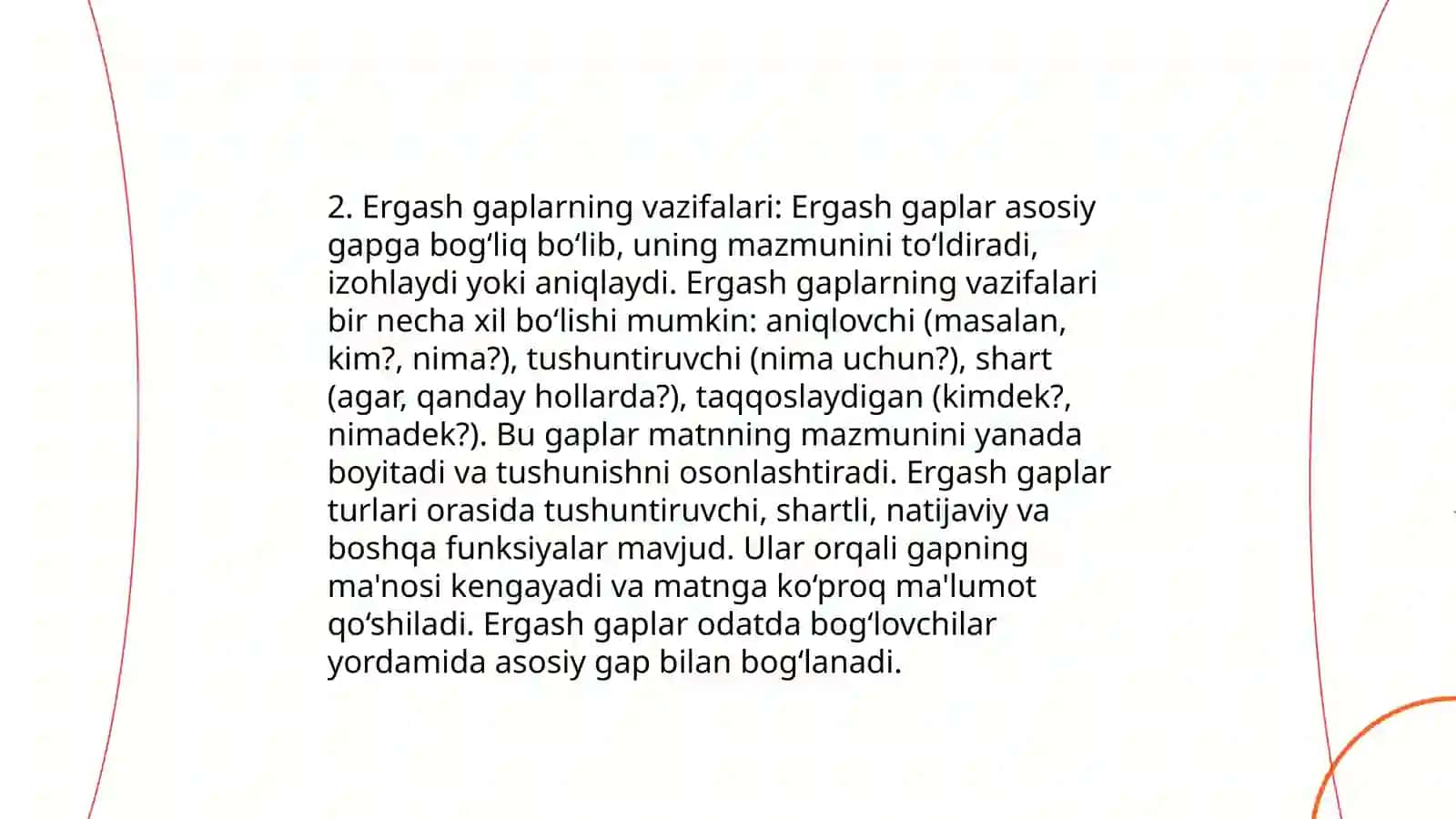 Ergashgan qòshma gap 4