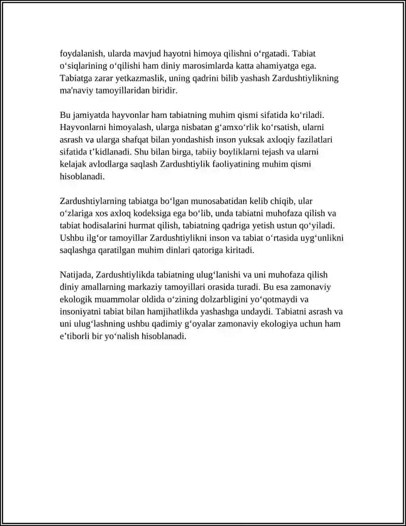 ZARDUSHTIYLIKDA TABIATNING ULUGLANISHI 4
