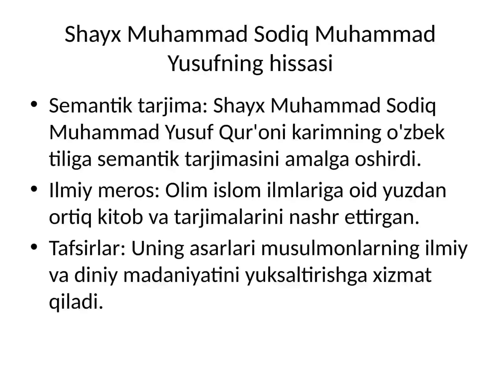 Mustaqillik yillarida Qur'onning o'zbek tiliga tarjima qilinishi va tafsirlari 4