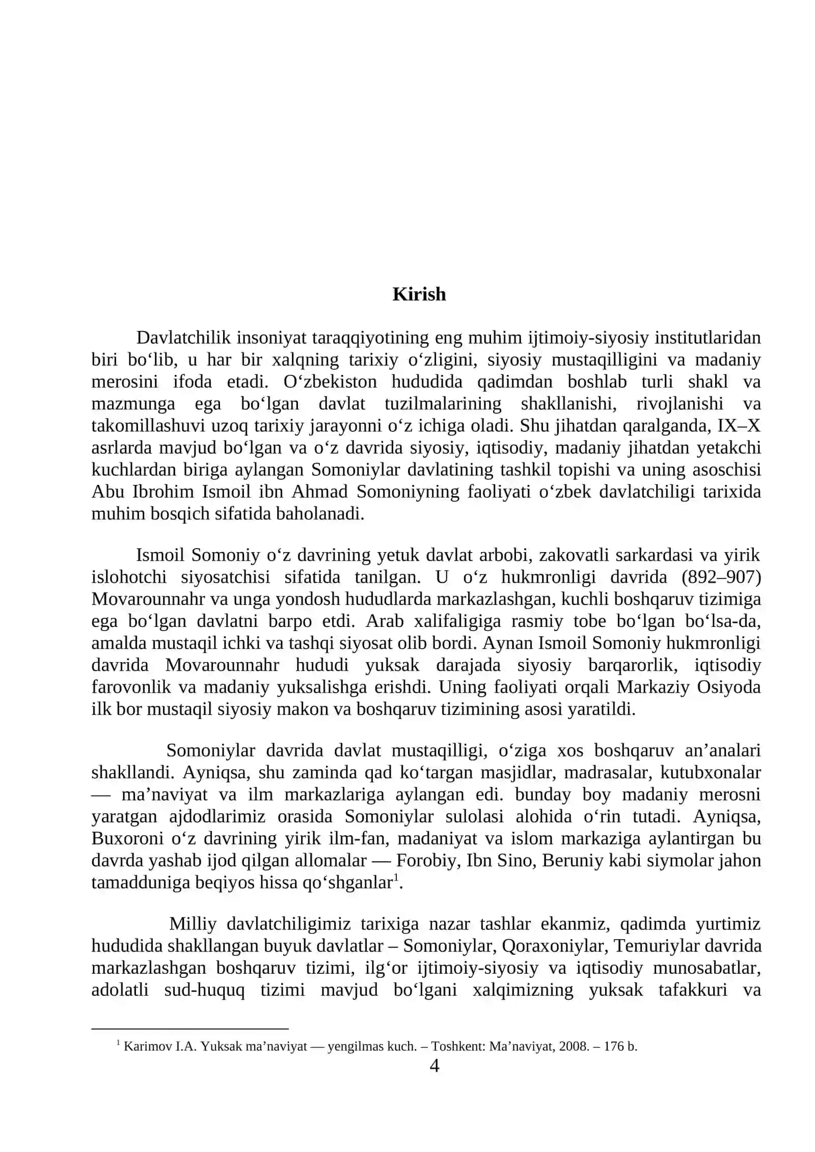 Ismoil Somoniy va uning o’zbek davlatchiligida tutgan o’rni 4