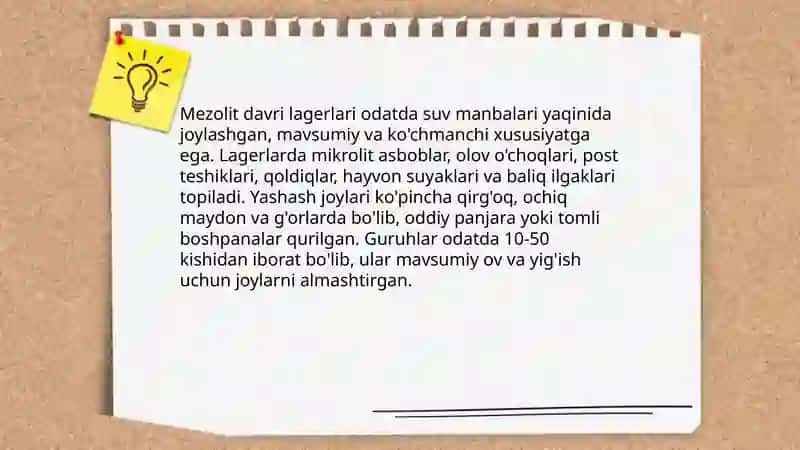 Mezolit davri arxeologik yodgorliklar 4