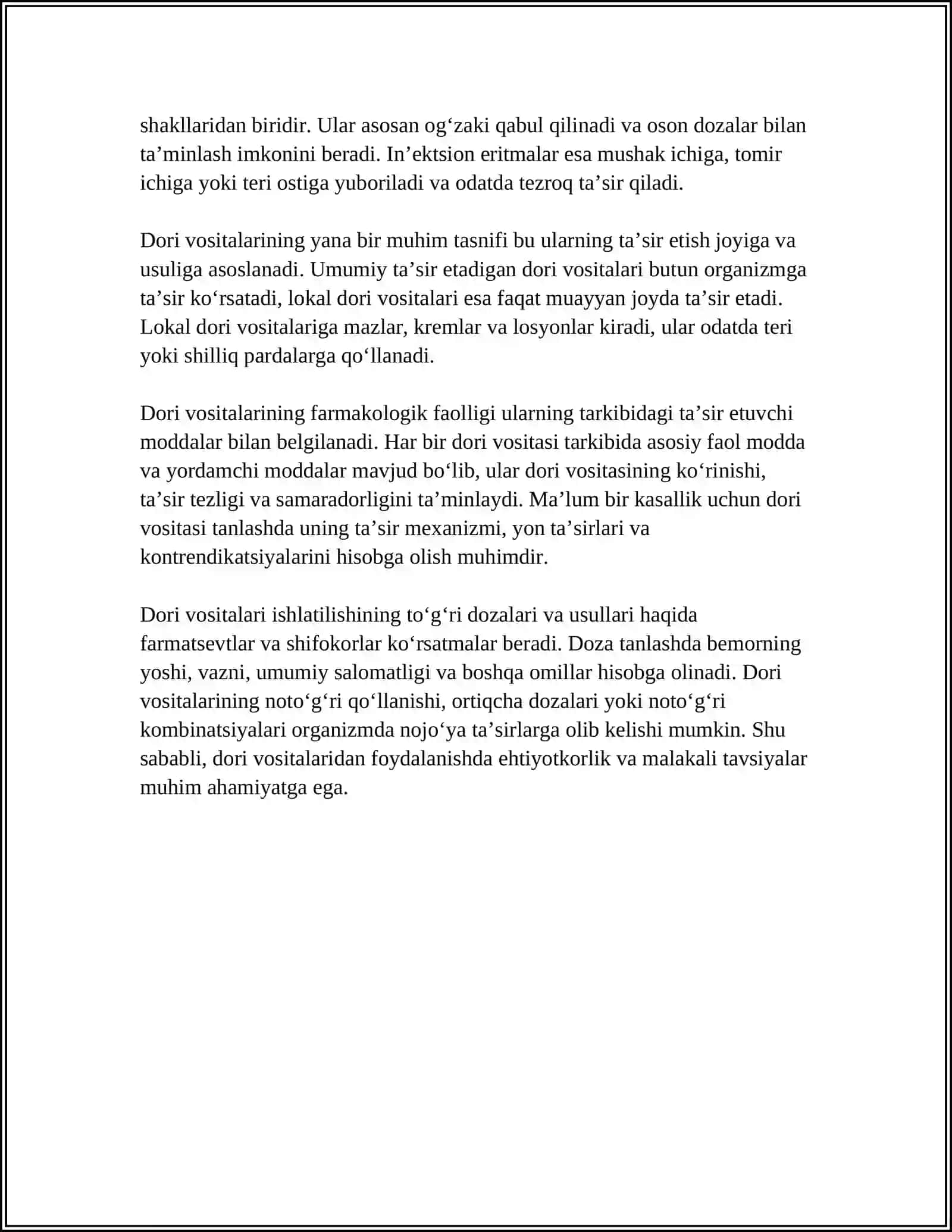 Dori Vositalari 4