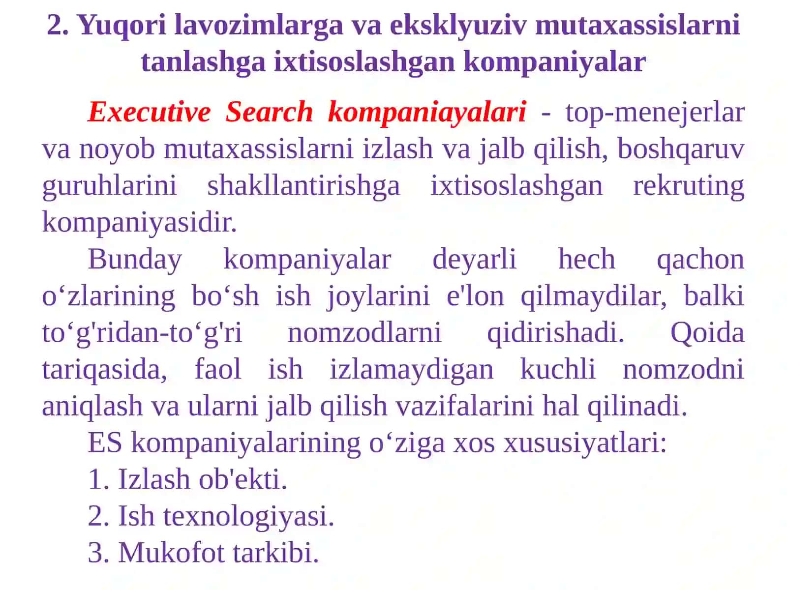 REKRUTING KOMPANIYALARNING TURLARI 4