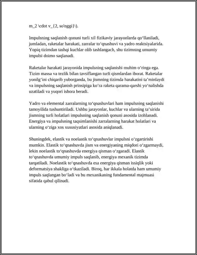 IMPULS VA IMPULSNING SAQLANISH QONUNI 4