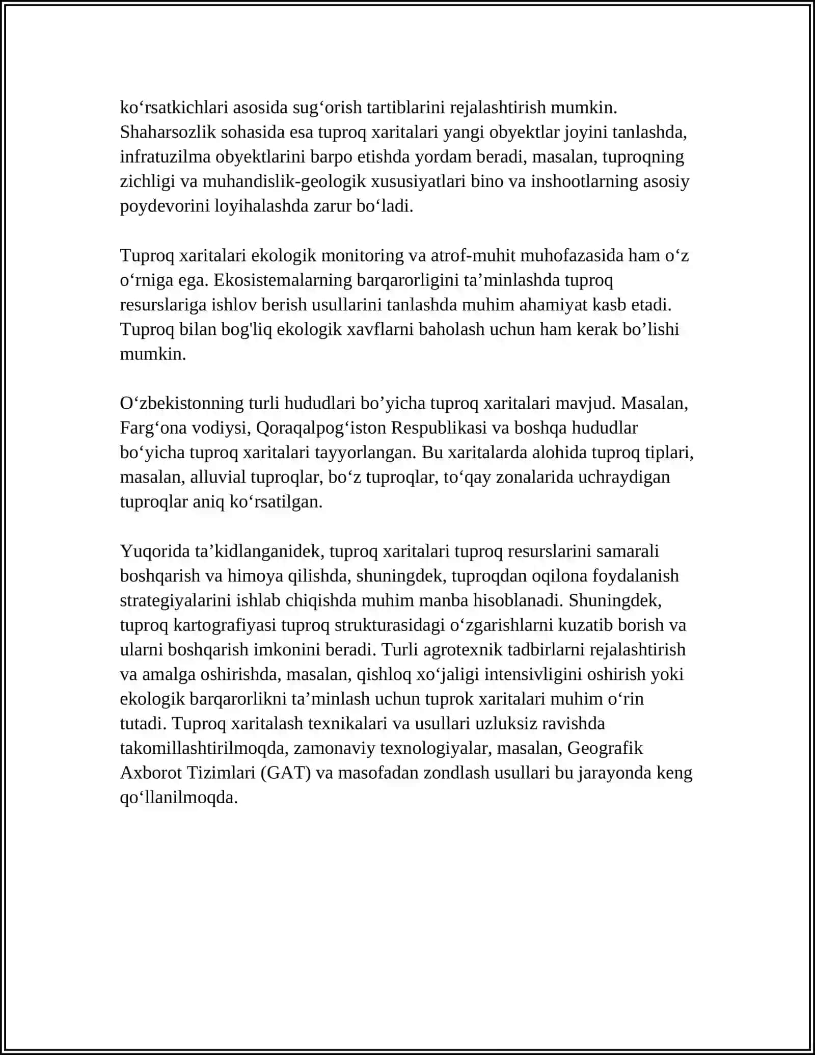 Tuproq xaritalari tushunchasi 4