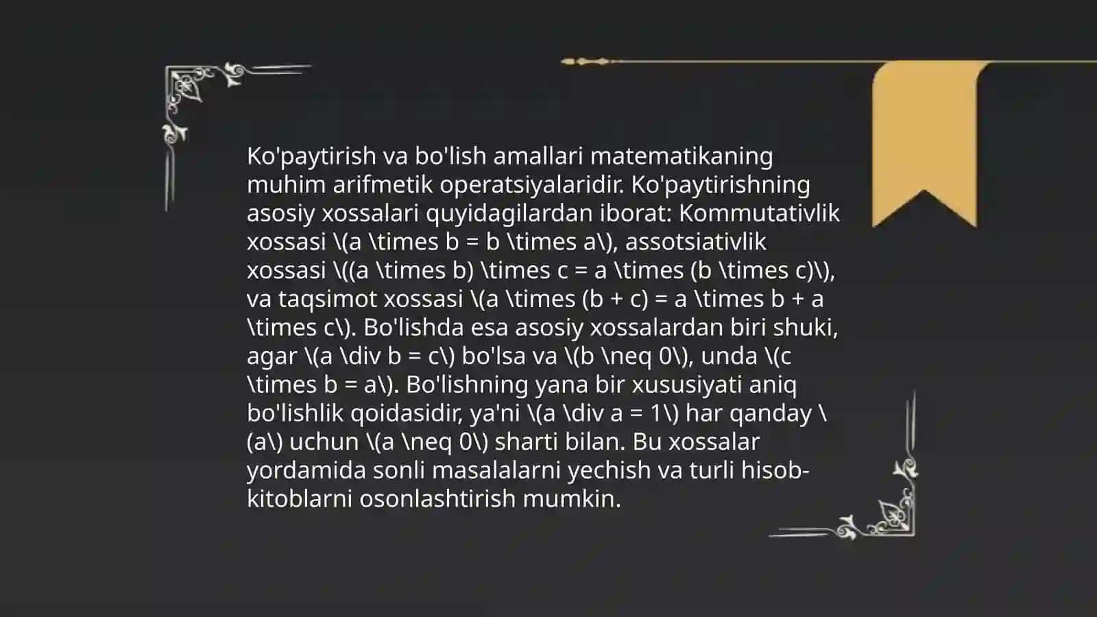 Nomanfiy butun sonlar ustida arifmetik amallar 4