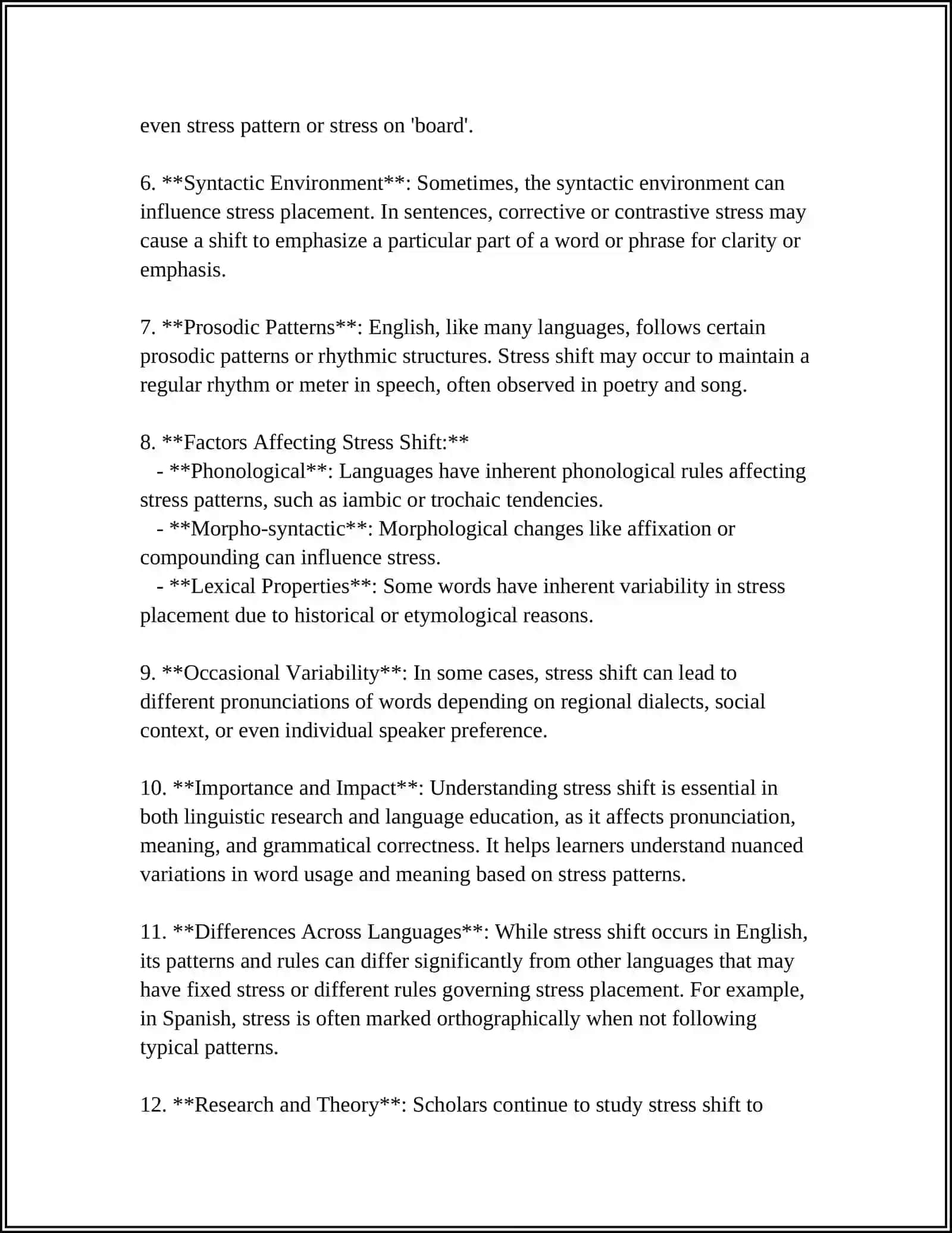 SIMPLE WORD STRESS SHIFT 4