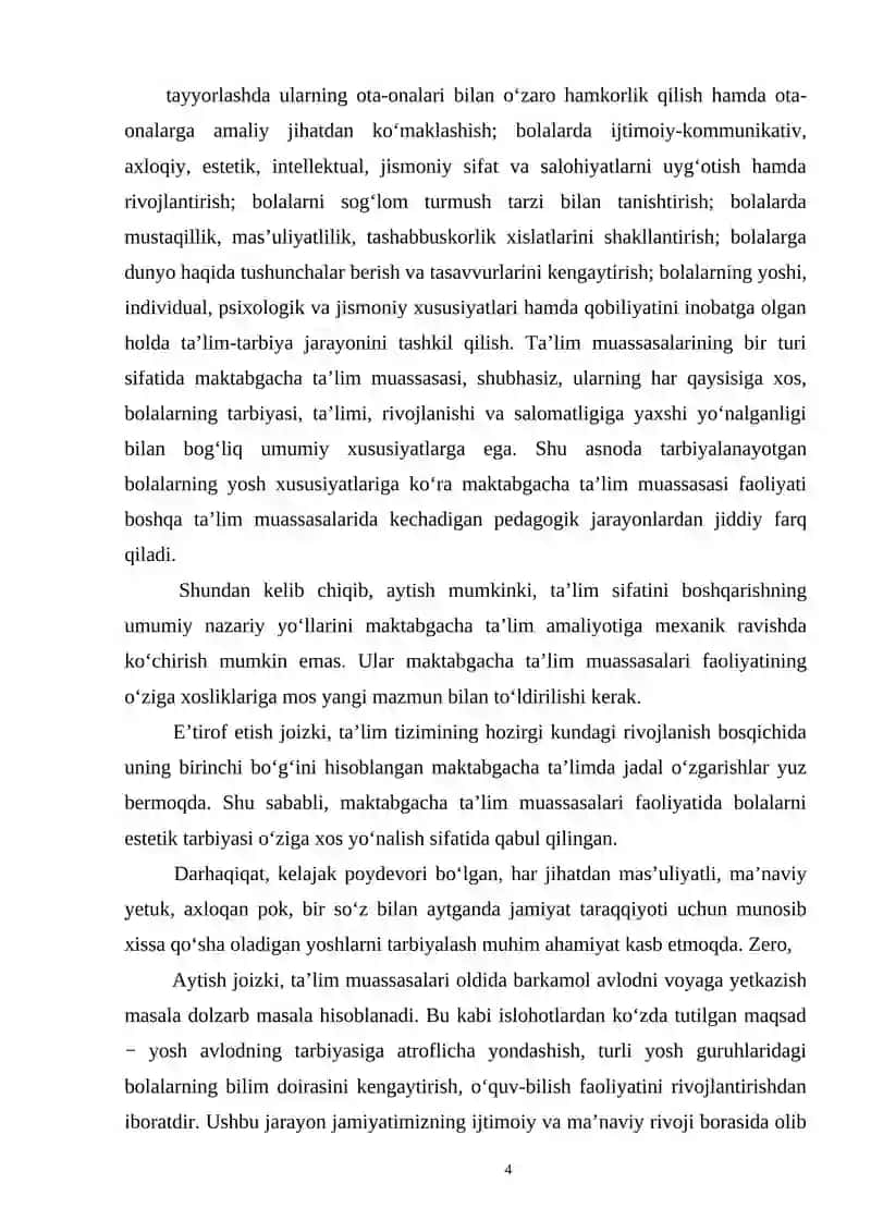 O‘zbekiston Respublikasida maktabgacha ta’lim to‘g‘risida 4