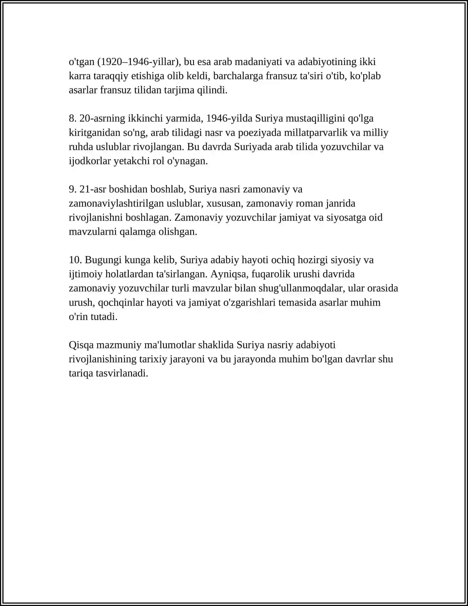 XX ASR IKKINCHI YARMIDAGI SURIYA NASRNAVISLIGI 4