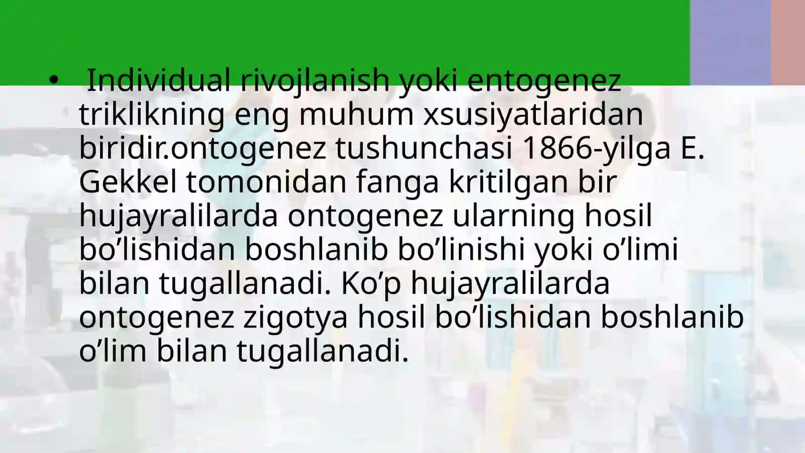 Organizmlarning individual rivojlanishi 4