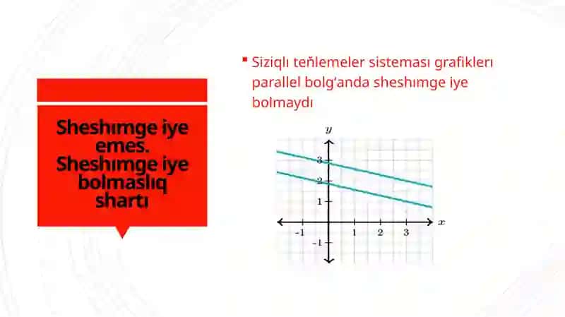 Bir siziqlı algebralıq teňlemeler sisteması 4