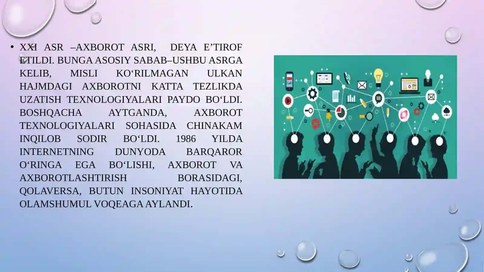 Axborotning jamoyatda TUTGAN o‘rni va ahamiyati 4