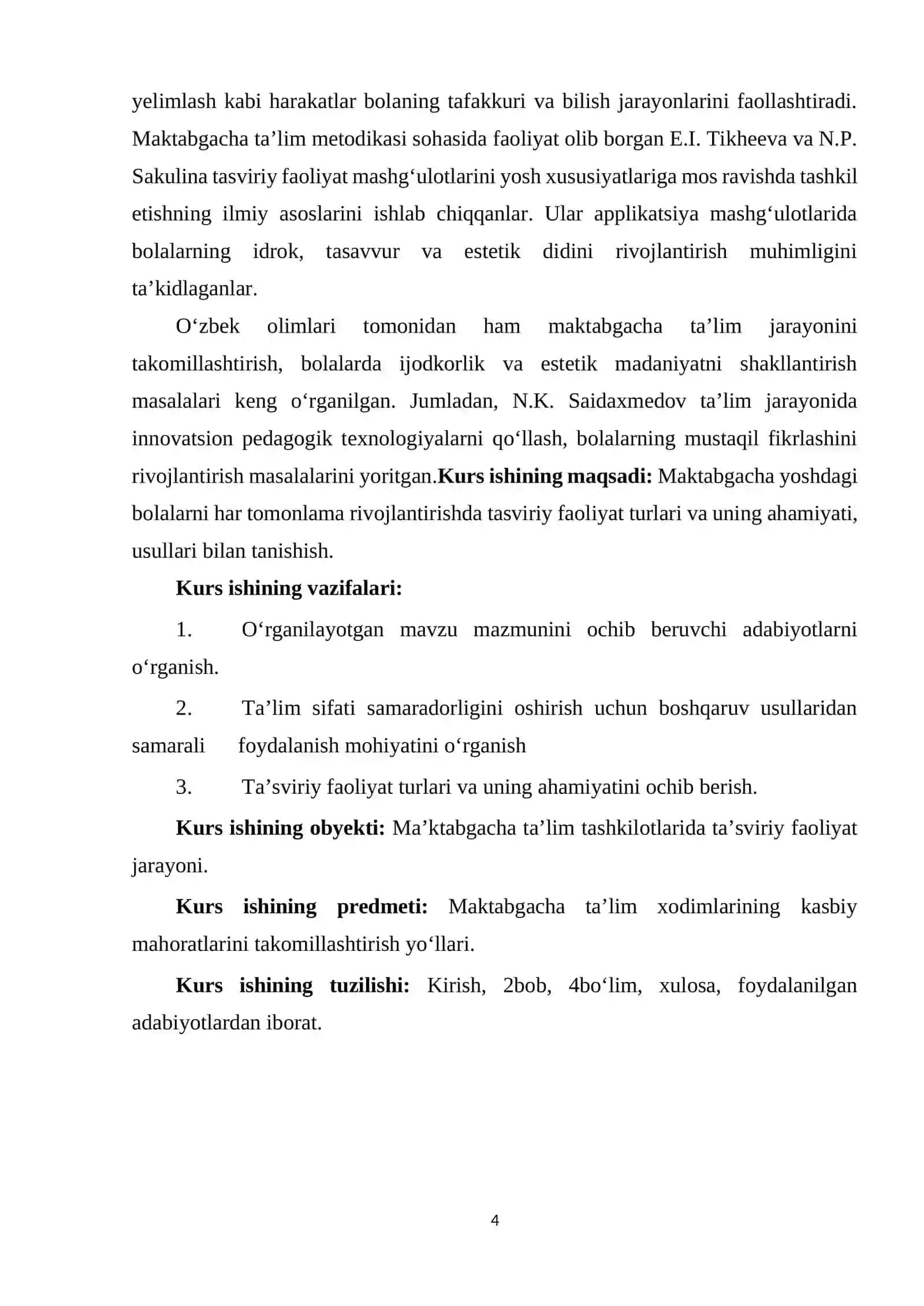 TASVIRIY FAOLIYATGA O ‘RGATISH METODIKASI 4