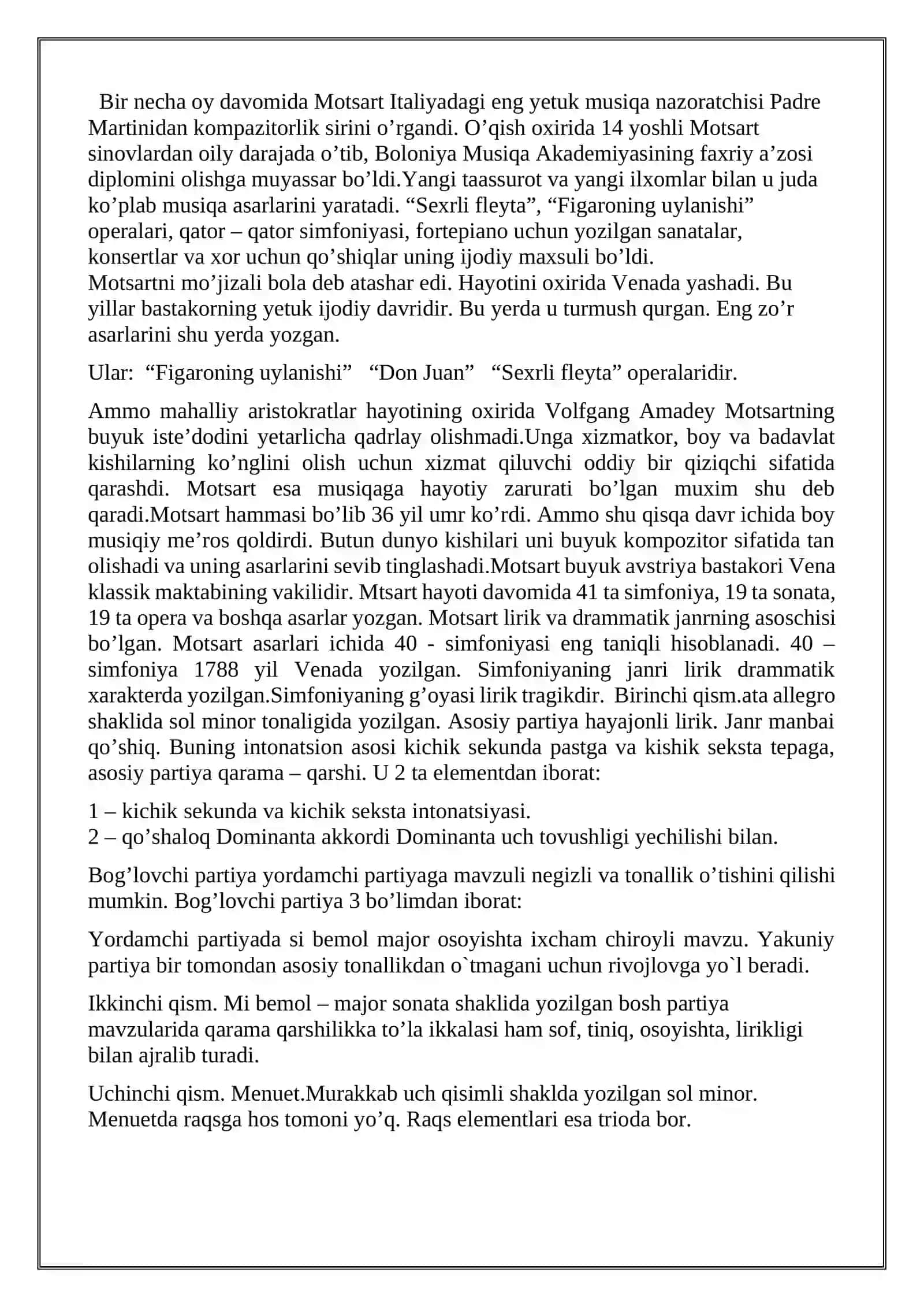 V.A. Motsartning hajviy operalari 4