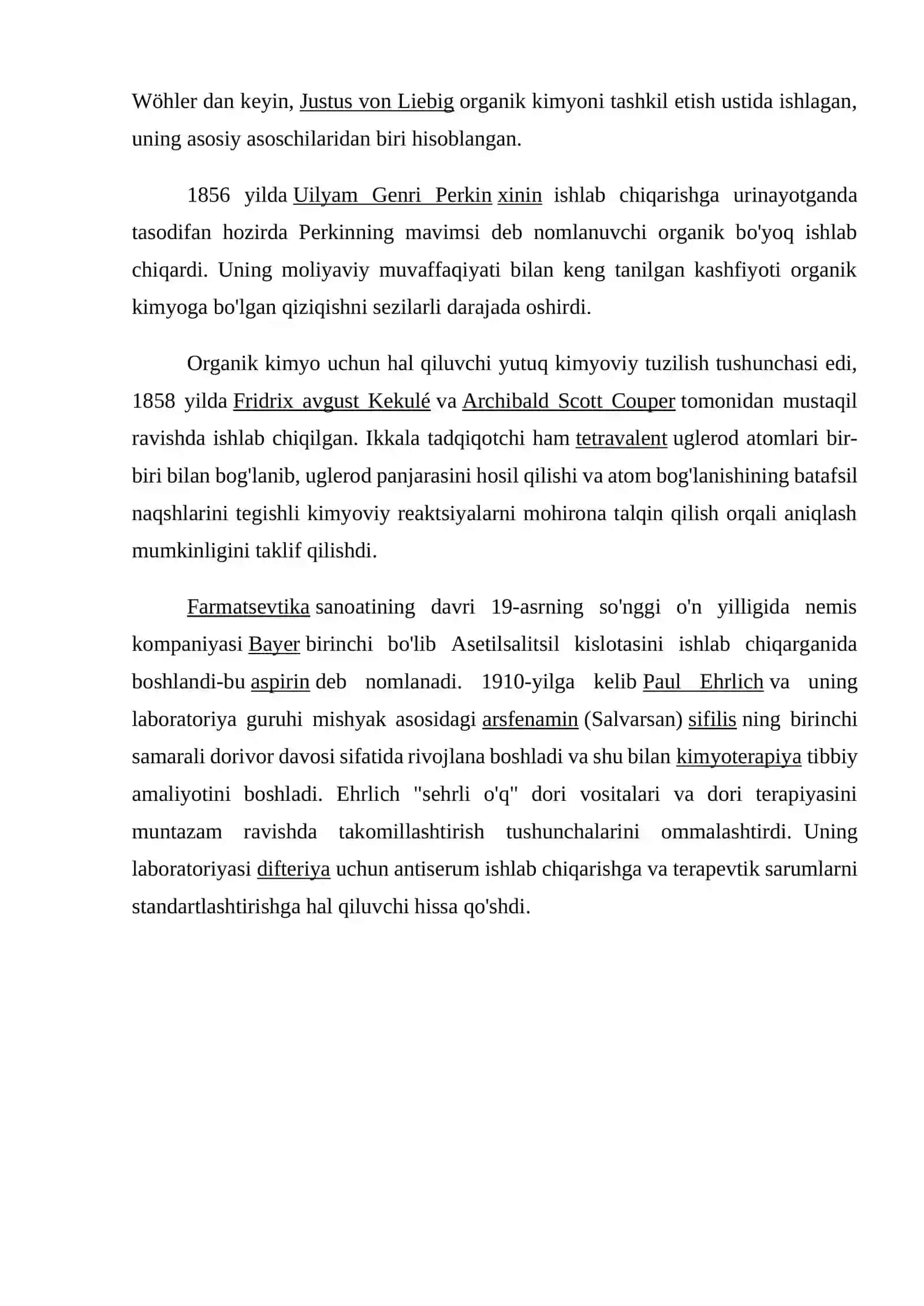 Organik kimyoning rivojlanish tarixi 4