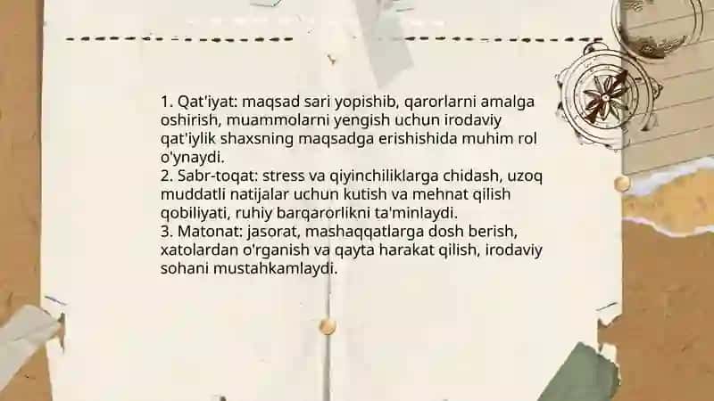 Shaxs va uning irodaviy sohasi 4